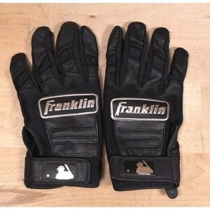 Franklin Sports CFX Pro Chrome Baseball Batting Gloves Black Adult Size Medium